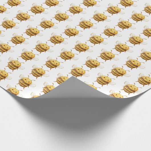 Sweet Bees Baby Shower Cadeaupapier (Hoek)