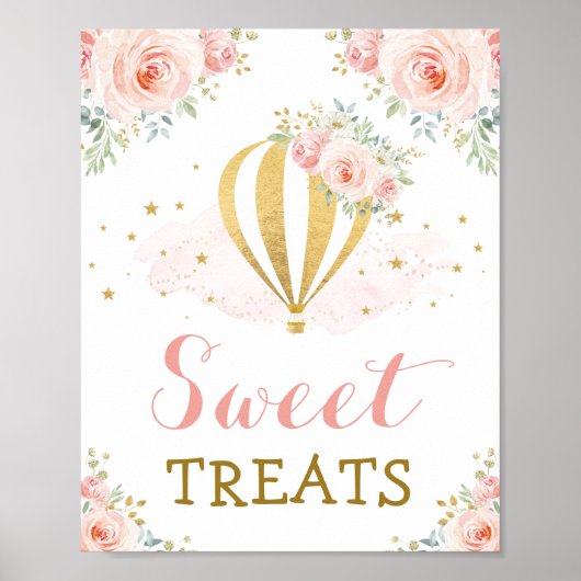 Sweet-behandelingen / Floral Hot Air-ballonavontuu Poster (Voorkant)