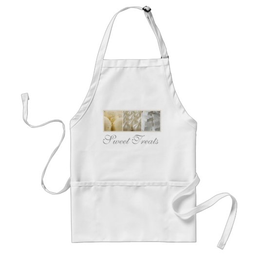 Sweet-behandelingen in witte schaduwen standaard schort (Voorkant)