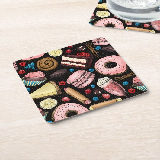 Sweet-behandelingen Kartonnen Onderzetters (Schuin)