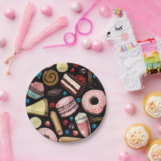 Sweet-behandelingen Papieren Bordje (Feest)