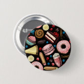 Sweet-behandelingen Ronde Button 5,7 Cm (Voorkant /achterkant)