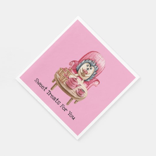 Sweet-behandelingen voor u - Porcupine Paper Napki Servet (Hoek)