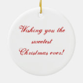  Sweet-behandelingen - Zak van snoeprietjes Keramisch Ornament (Achterkant)