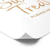 Sweet Behandelt 8x10 Stylish Roos Gold Wedding Sig Poster (Hoek)