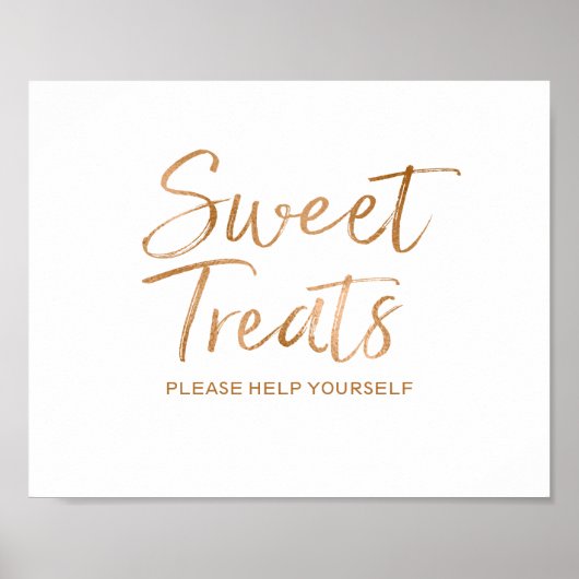 Sweet Behandelt 8x10 Stylish Roos Gold Wedding Sig Poster (Voorkant)