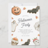 Sweet Behandelt Kinder Halloween Party Kaart (Voorkant)