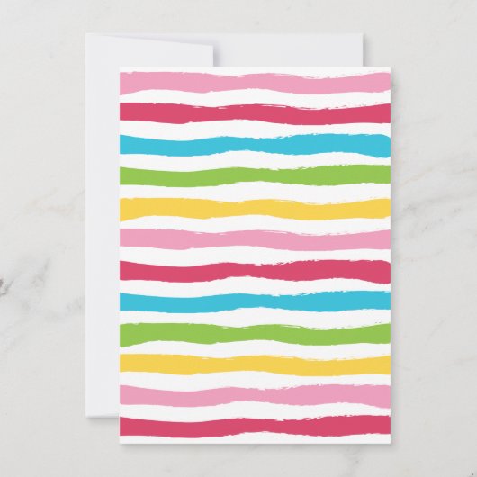 Sweet Behandelt Pool Party-uitnodigingen Kaart (Achterkant)