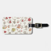 Sweet Behandelt Retro Pattern. Bagagelabel (Voorkant horizontaal)
