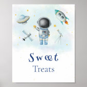 Sweet Behandelt Space Astronaut Boy raketsterren Poster (Voorkant)