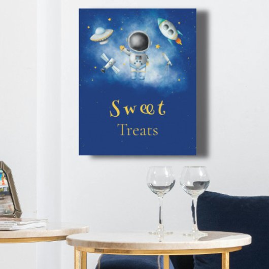 Sweet Behandelt Space Astronaut Boy raketten sterr Poster