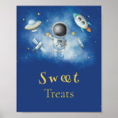Sweet Behandelt Space Astronaut Boy raketten sterr Poster (Voorkant)