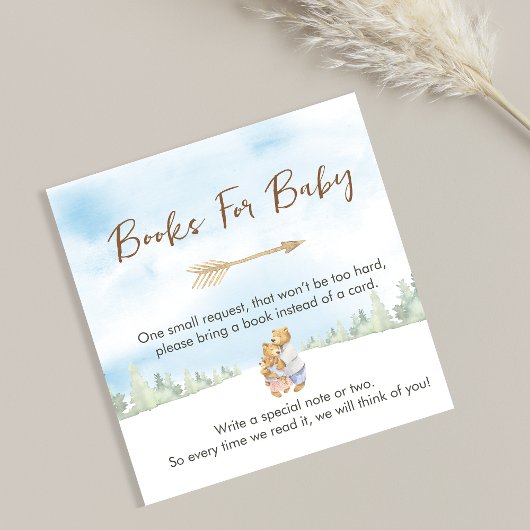 Sweet Beige Forest Bear Books for Baby Informatiekaartje