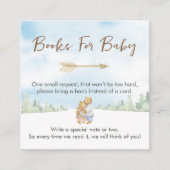 Sweet Beige Forest Bear Books for Baby Informatiekaartje (Voorkant)