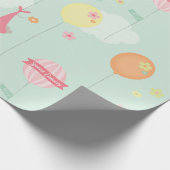 Sweet Beren Balloons Baby Girl Cadeaupapier (Hoek)