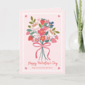 Sweet Berries & Floral Boeket Valentijnsdag Kaart (Voorkant)