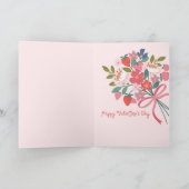 Sweet Berries & Floral Boeket Valentijnsdag Kaart (Binnen)