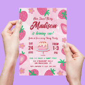 Sweet Berry Aardbei Verjaardagsfeestje Kaart