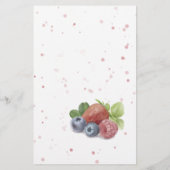 Sweet Berry Baby shower Bingo Game (Achterkant)