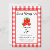 Sweet Berry Birthday Invitation Birthday Card Kaart (Voorkant)