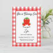 Sweet Berry Birthday Invitation Birthday Card Kaart (Staand voorkant)