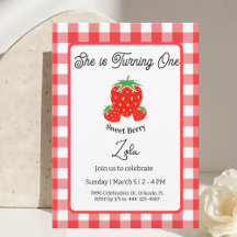 Sweet Berry Birthday Invitation Birthday Card