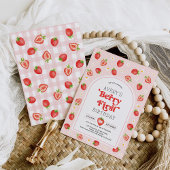 Sweet Berry Eerste Aardbei 1e Verjaardag Meisje Kaart