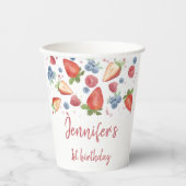 Sweet Berry First Birthday Papieren Bekers (Voorkant)