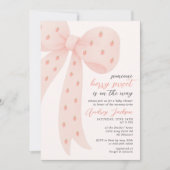 Sweet Berry Girl Pink Coquette Bow Baby Shower  Kaart (Voorkant)