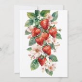 Sweet Berry in Love Strawberry Bridal Shower Kaart (Achterkant)
