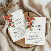 Sweet Berry in Love Strawberry Bridal Shower Kaart