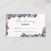 Sweet berry - raad eens hoeveel bessen bruids spel informatiekaartje (Voorkant)