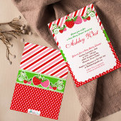 Sweet Berry Strawberry Baby shower Uitnodiging