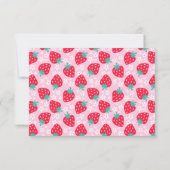 Sweet Berry Strawberry Daisy Foto Bedankkaart (Achterkant)