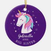 Sweet Big Sister Unicorn Christmas Ornament (Voorkant)