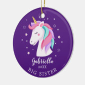 Sweet Big Sister Unicorn Christmas Ornament (Links)