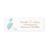 Sweet Bird and Umbrella Return Address Labels (Voorkant)