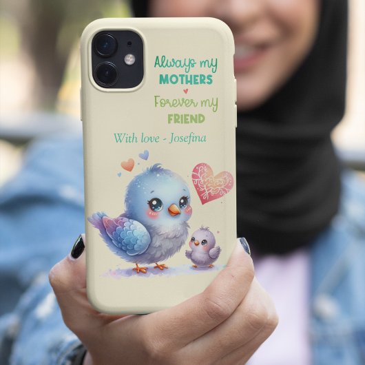 Sweet Bird & Baby Pastel Yellow Moederdag Case-Mate iPhone Case
