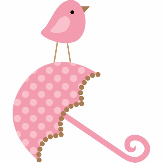 Sweet Bird Baby shower Cake Topper Staand Fotobeeldje (Voorkant)