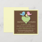 Sweet Bird Family Couples Baby shower Uitnodiging (Voorkant / Achterkant)