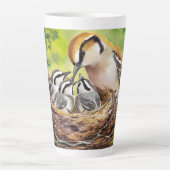 Sweet bird nest painting latte mok (Voorkant)