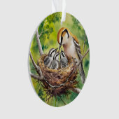 Sweet bird nest painting ornament (voorkant)