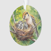 Sweet bird nest painting ornament (voorkant)