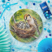 Sweet bird nest painting papieren bordje (Feest)