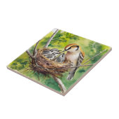 Sweet bird nest painting tegeltje (Zijkant)