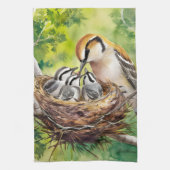 Sweet bird nest painting theedoek (Verticaal)