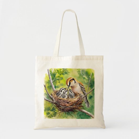 Sweet Bird Nest Painting Tote Bag (Voorkant)