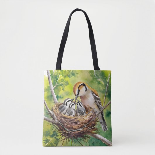 Sweet Bird Nest Painting Tote Bag (Voorkant)