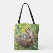 Sweet Bird Nest Painting Tote Bag (Achterkant)