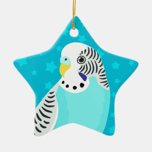 Sweet Bird Parakeet Keramisch Ornament (Voorkant)